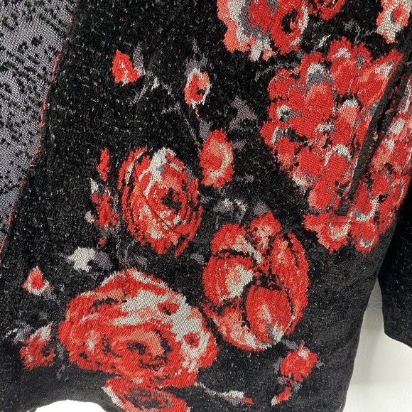 Fuzzi XXL Black Knit Open Front Cardigan Sweater - Picture 6 of 15